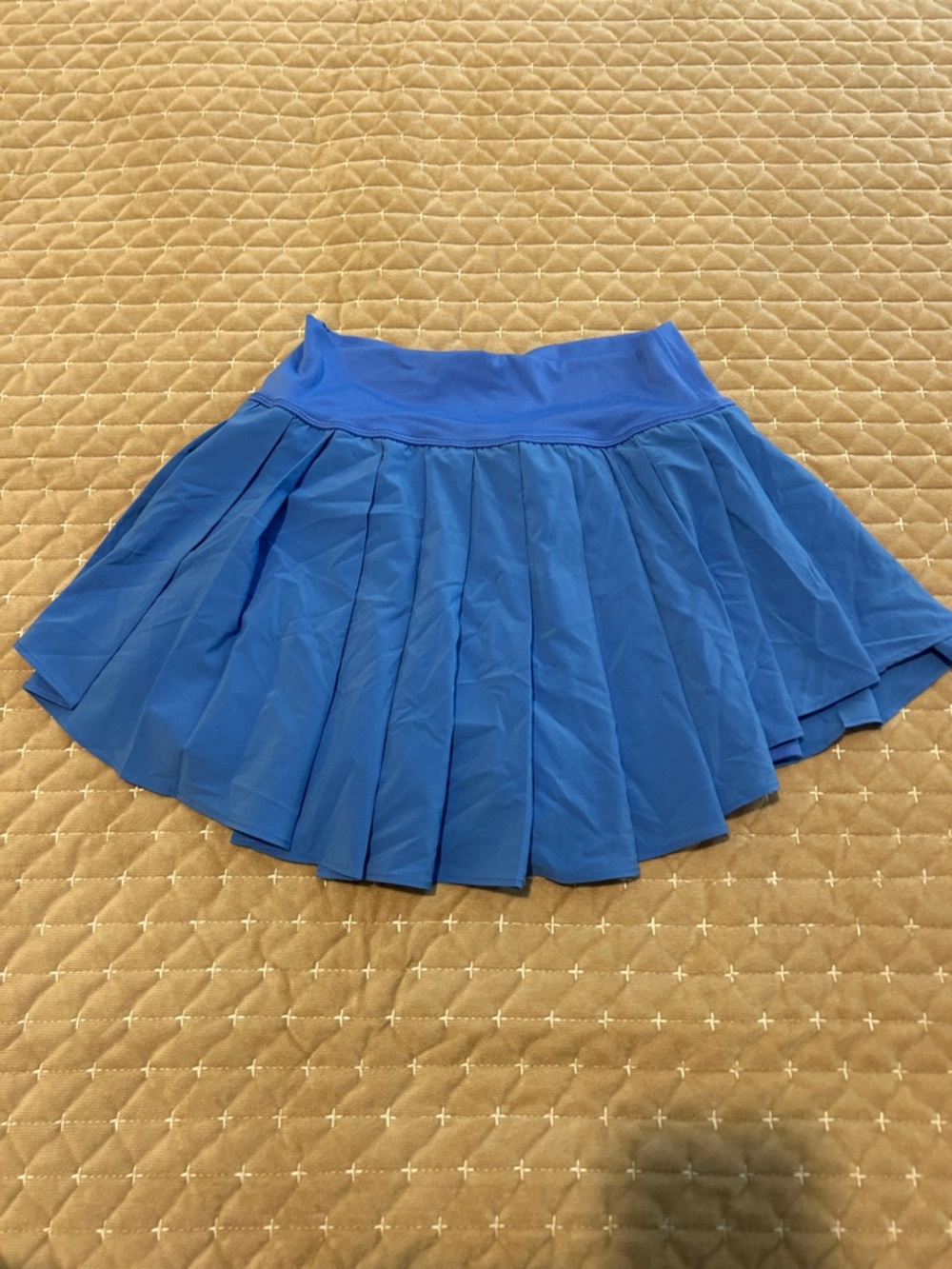 aerie Bright Blue Pleated Skater Skirt